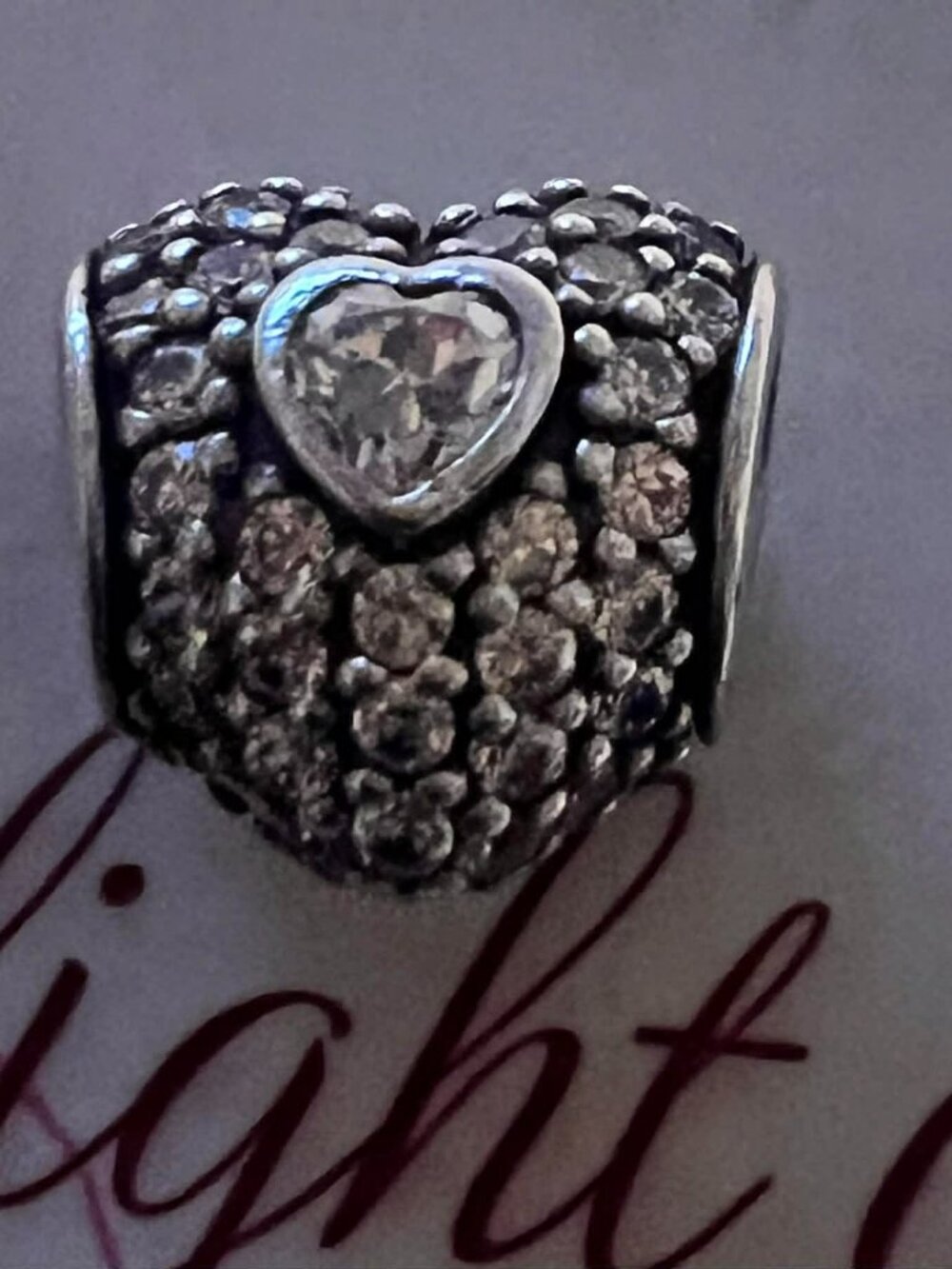 Authentic Pandora In My Heart Charm #791168CZ